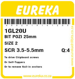 1GL20 - Pozi Bit -1GL20_Label_T